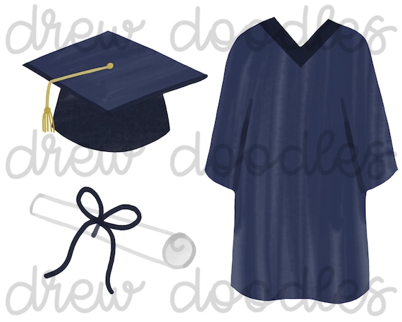 Graduation cap and gown drawing 2025