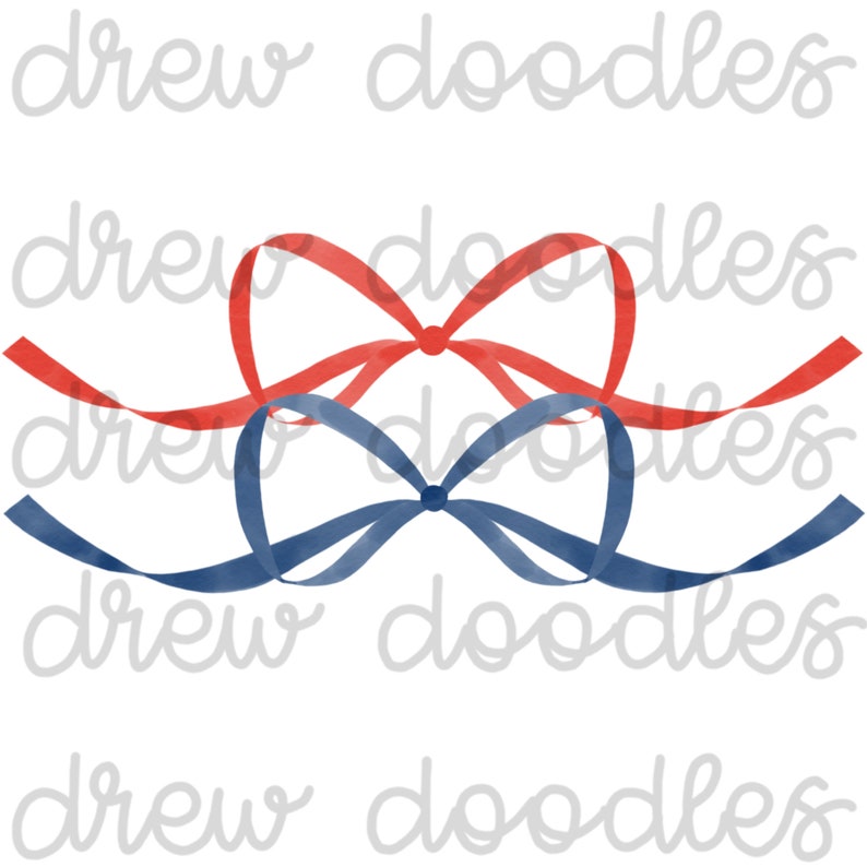 Watercolor Primary Navy Red Yellow Green Bows Ribbons Frame - Etsy