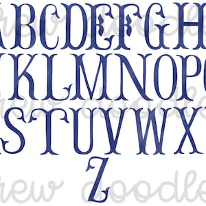 Conjunto de clipart digital com monograma em formato de rabo de peixe em aquarela azul marinho - download instantâneo