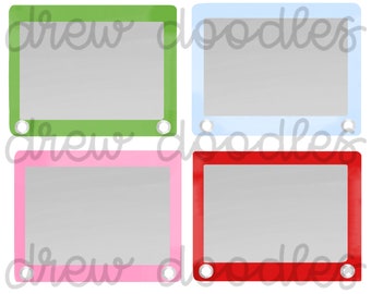Watercolor Sketch Toys Digital Clip Art Set- Instant Download