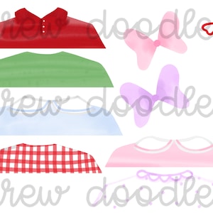 Aquarel meisjes en jongens KLEDING - gezichten niet inbegrepen - digitale illustratiesset - direct downloaden