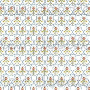 Padrão de azulejo floral arco-íris aquarela imprimir papéis digitais fundos 4x4, 7x5 e 5x7 - download instantâneo