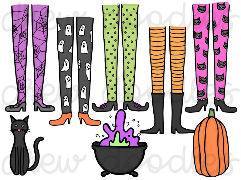 Witch Feet Digital Clip Art Set Instant Download Etsy