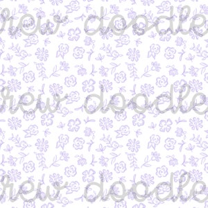 Watercolor Lilac Purple Ditsy Floral Pattern Print Digital Papers Backgrounds 4x6 and 5x7
