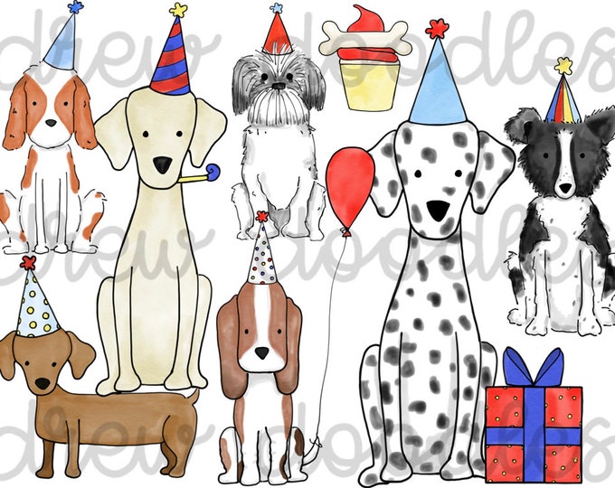 Sitting Dogs Digital Clip Art for Personal and Commercial Use - INSTANT ...