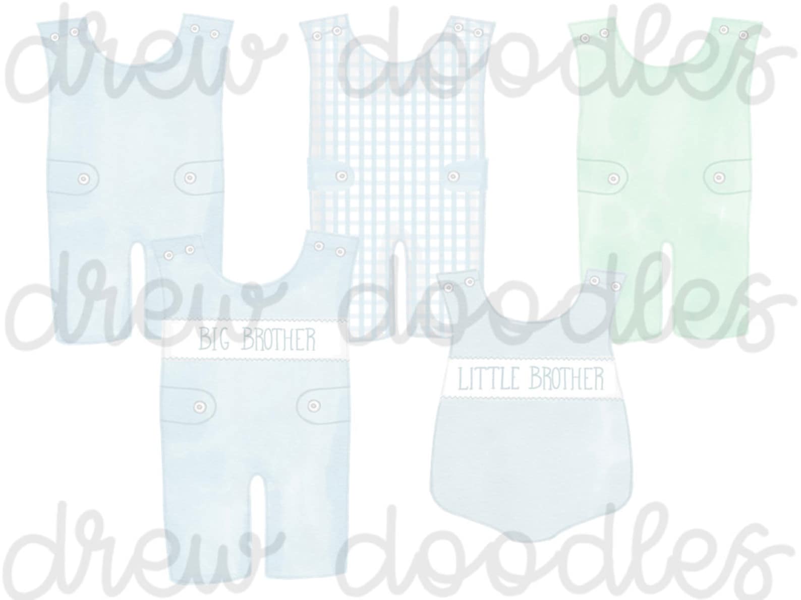 Watercolor Little Boy Jon Jons Digital Clip Art Set Instant Etsy