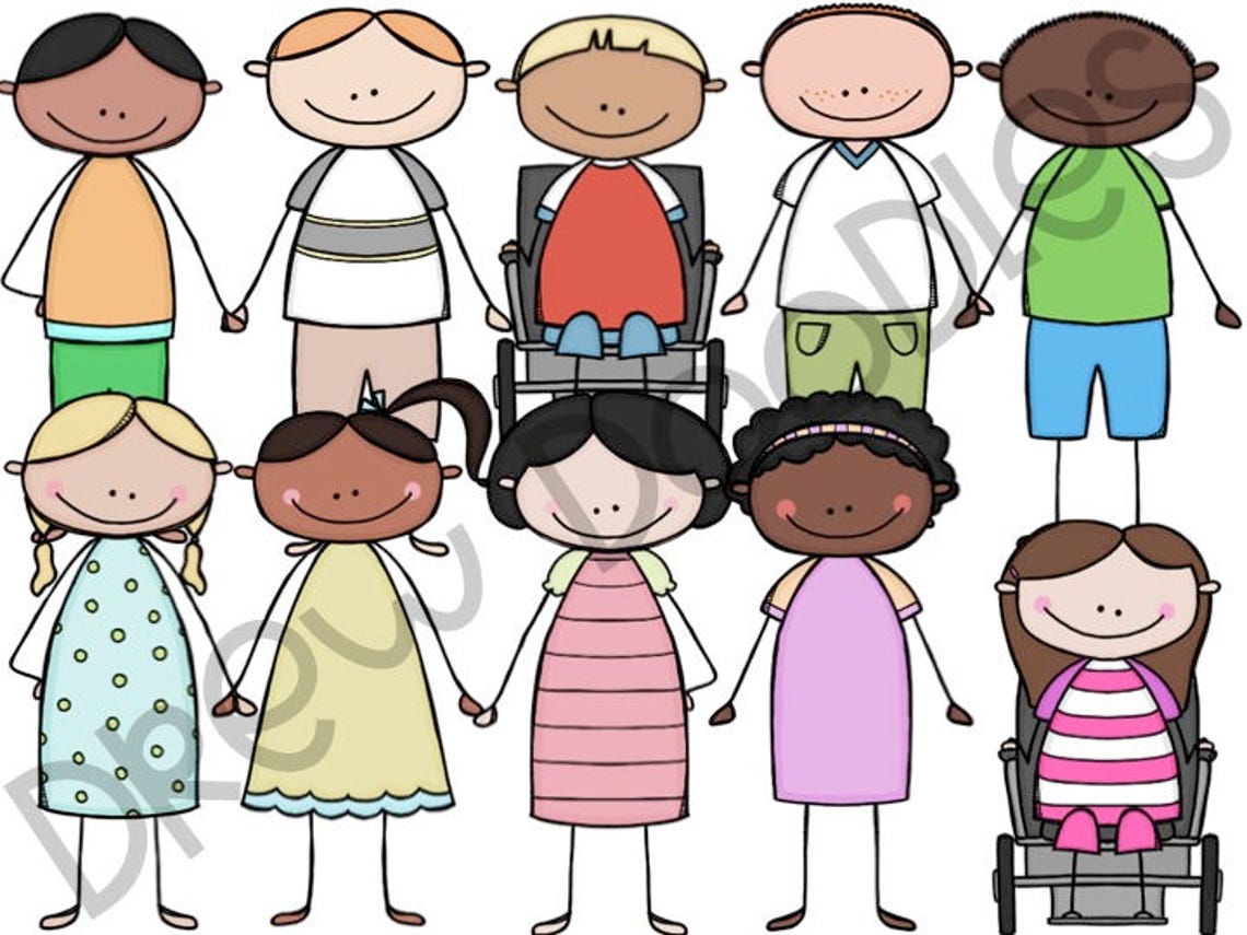 School Friends Digital Clip Art Set Instant Download | Etsy