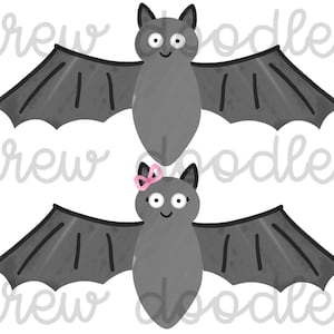 Watercolor Bats- Digital Clip Art Set- Instant Download