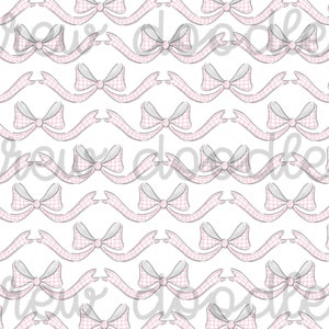 Aquarell rosa Vichykaro Schleife Ribbon Print Pattern Digital Papers Hintergründe 4 x 4 und 5 x 7 - Instant Download