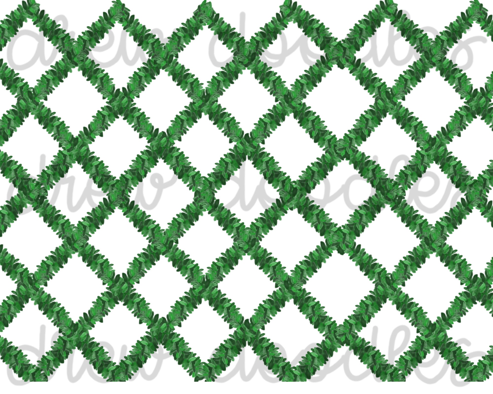 Personalized Trellis Download File Watercolor Blue Bow Chinoiserie ...