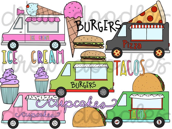 Food Truck Doodles Digital Clip Art Set Instant Download - Etsy Food Truck Doodles Digital Clip Art Set Instant Download - Etsy