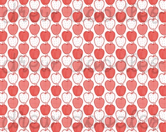 Watercolor Red Gingham, Bitty Dot Red Apple Print Pattern Digital Papers Backgrounds 4x6 an 5x7- Instant Download