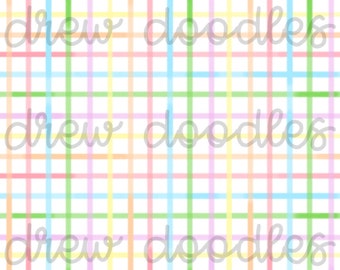 Acquerello Rainbow Plaid Print Digital Papers Sfondi 4x6 e 5x7- Download istantaneo
