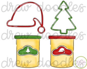 Watercolor Christmas Dough Digital Clip Art Set- Instant Download