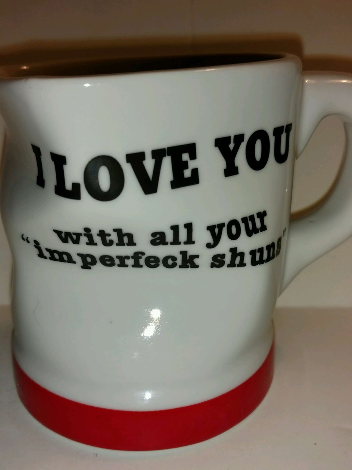 Fun Quirky Bucket Shaped Coffee Mug I Love Your impurfeck