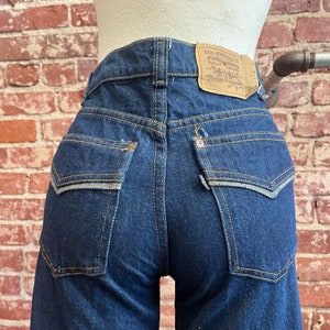 70s Levi’s Dead Stock 100% Cotton Denim Dark Wash Straight Leg Jeans