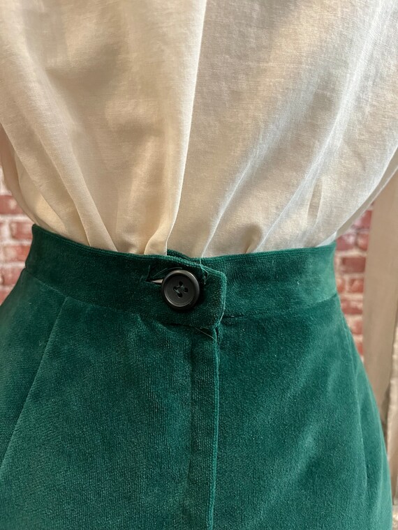 70s 100% Cotton Velvet Long Maxi Skirt - image 6