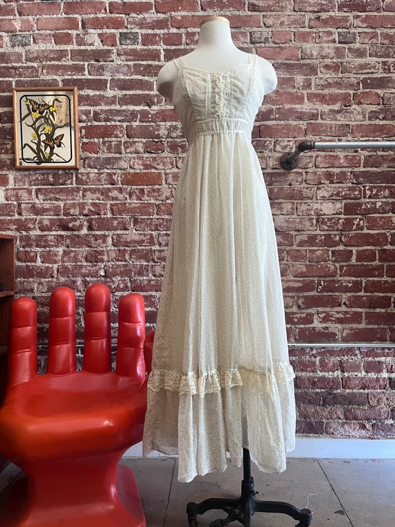 70s Gunne Sax Prairie Gown Childrens Junior Size - image 2