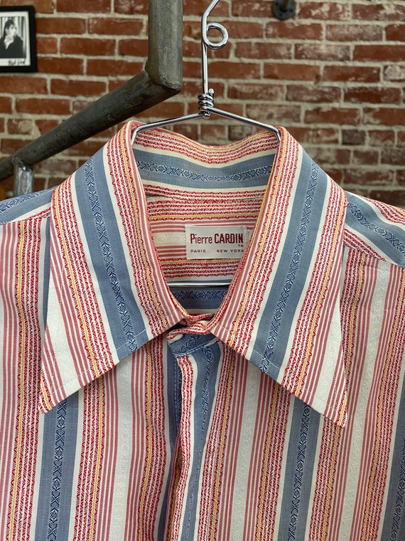 70s Pierre Cardin Cotton Striped Men’s Shirt