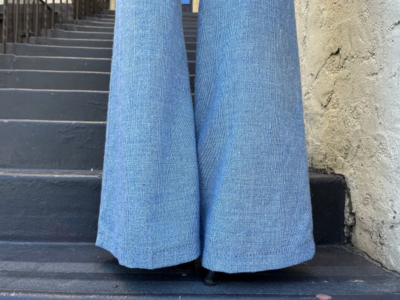 70s Ultra High Waist Wide Leg Flared Pants - image 8