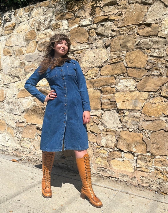 Sleeve Snap Button Shirt Cut Dress 