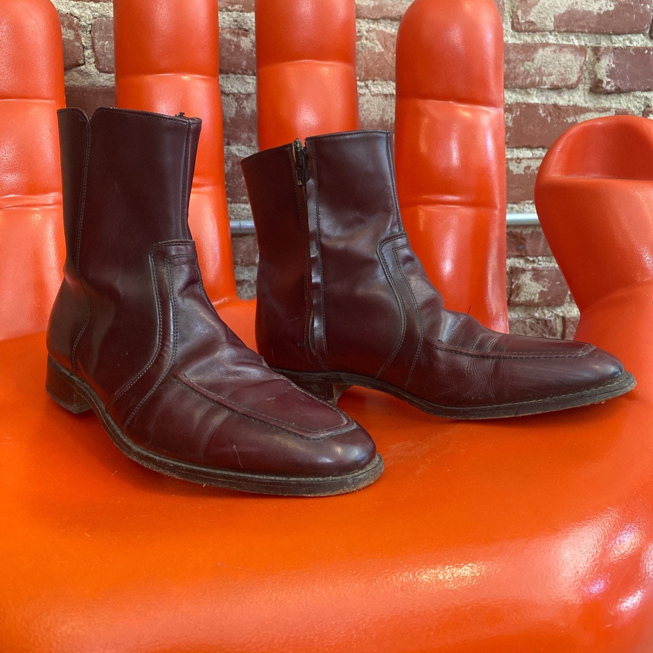 oxblood ankle boots