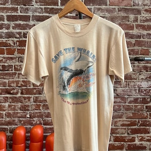 70s Rare and Historic Save the Whales Campaign T-shirt the Whale ...