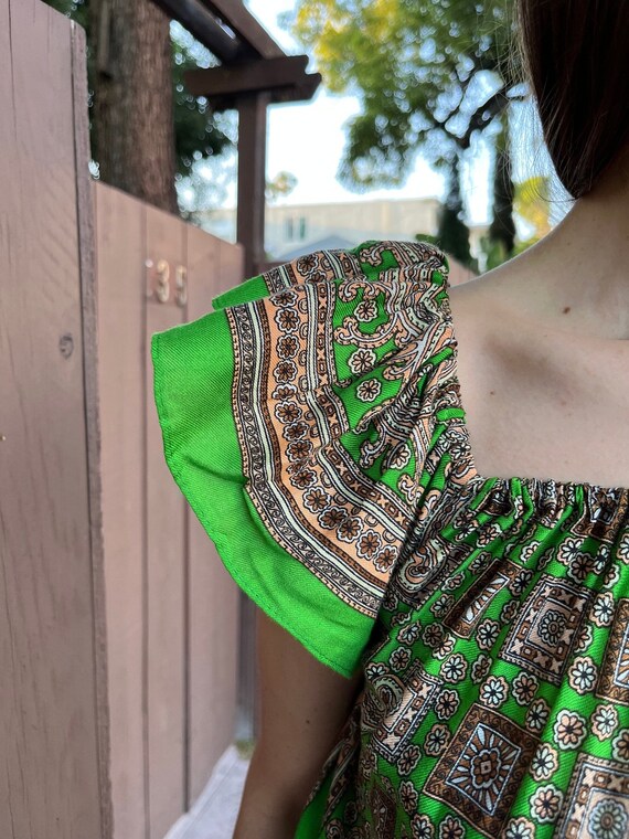 70s Bohemian Blouse Made in Japan - image 5