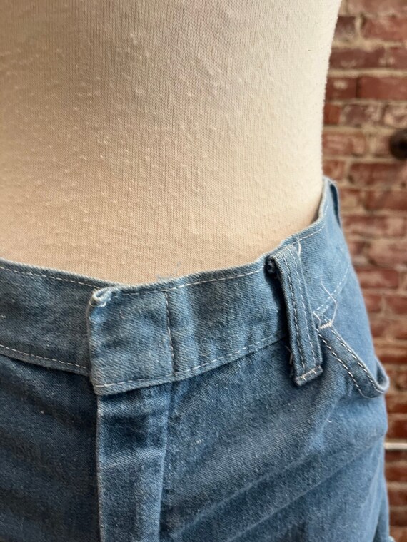 70s Sky Blue Denim Cut Off Shorts - image 10