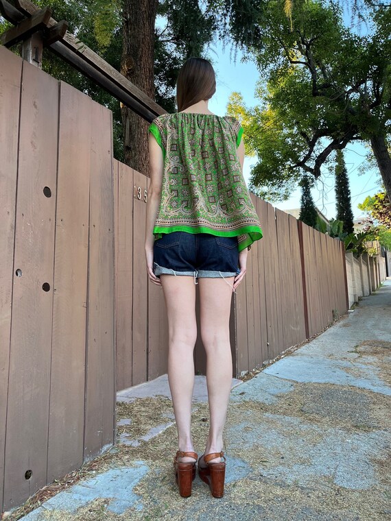 70s Bohemian Blouse Made in Japan - image 9