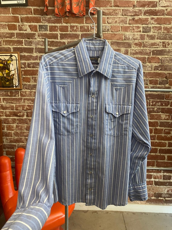 70s Mens Panhandle Slim Western Shirt 