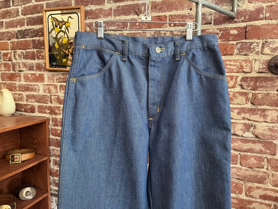 Mens ‘70s Permanent Press Strait Leg Jeans, 30.5”… - image 2