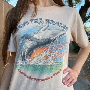 70s Rare and Historic Save the Whales Campaign T-shirt the Whale ...