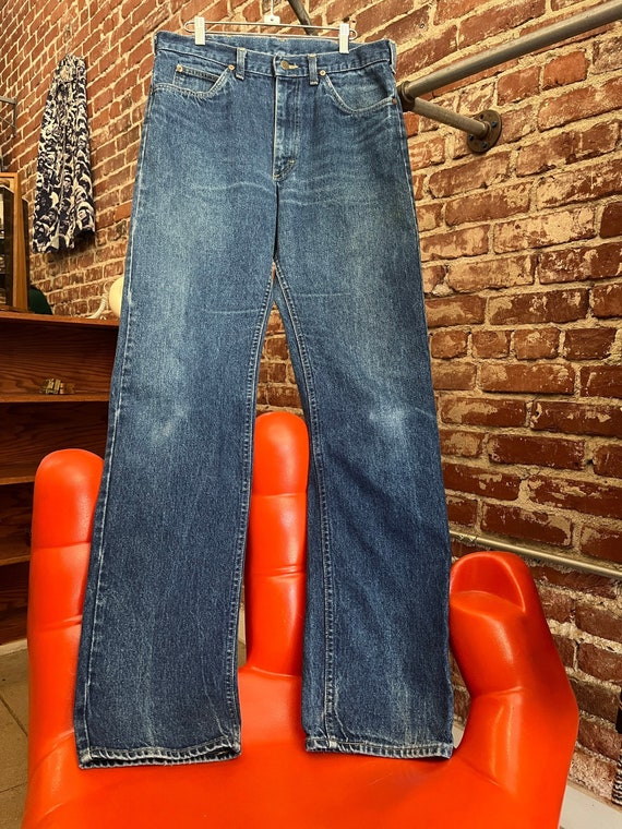 Mens 70s Lee Strait Leg 100% Cotton Denim Jeans