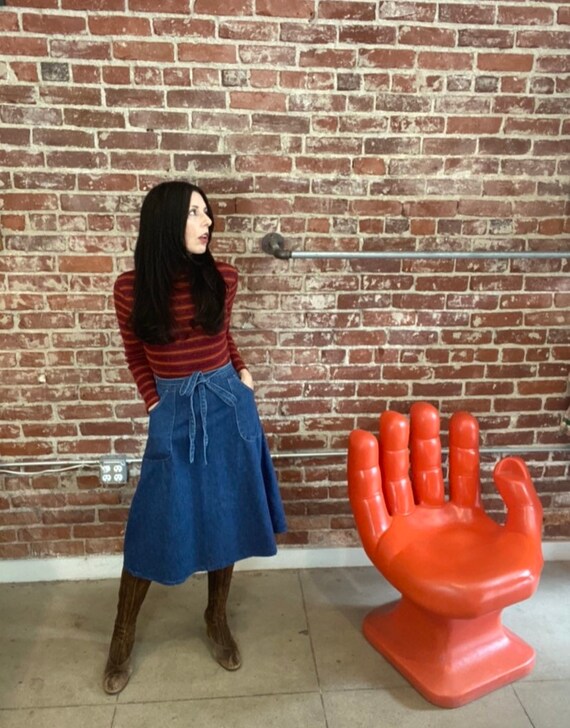 70s Wrangler Denim Wrap Skirt