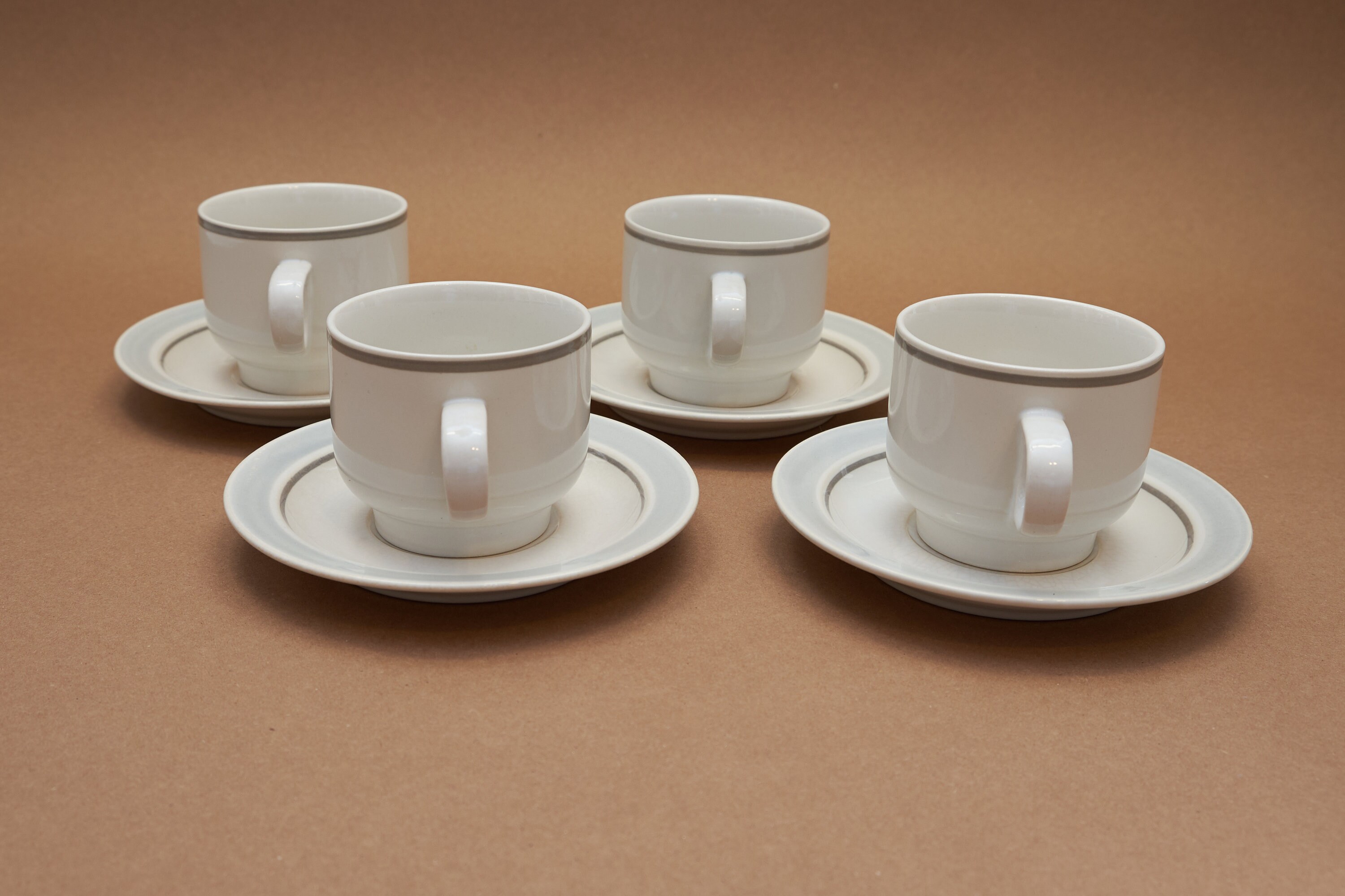 Set of 4 Vintage Japan Stoneware Cups and Saucers Etsy