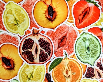 Forbidden Fruit Waterproof Die Cut Stickers