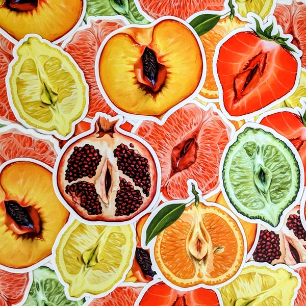 Forbidden Fruit Waterproof Die Cut Stickers