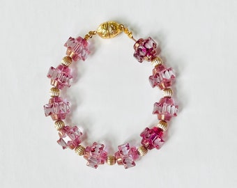 Czechoslovakian crystal beaded bracelet.