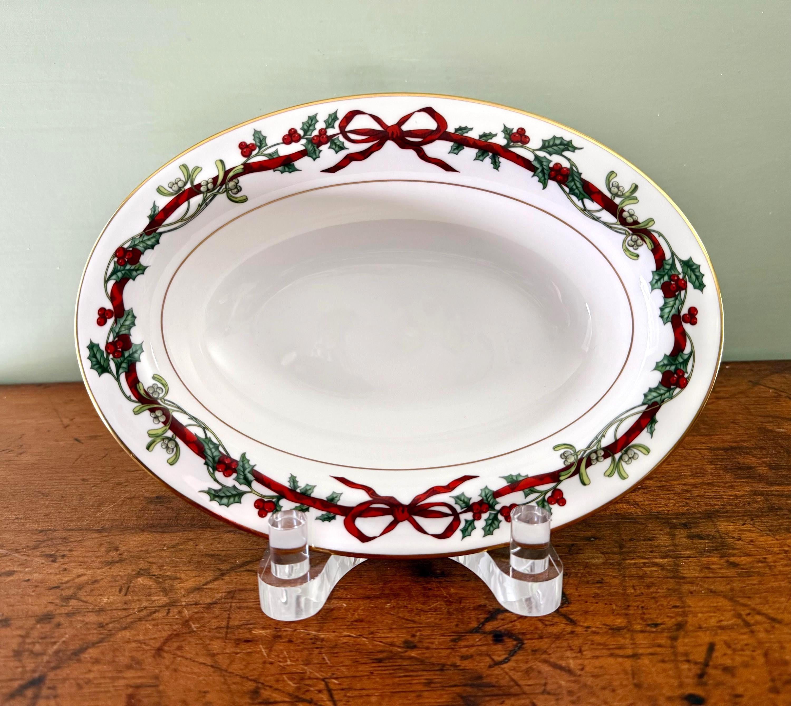  WORCESTER Holly Ribbons 二段ケーキスタンド Holly Ribbons by Royal Worcester - Etsy