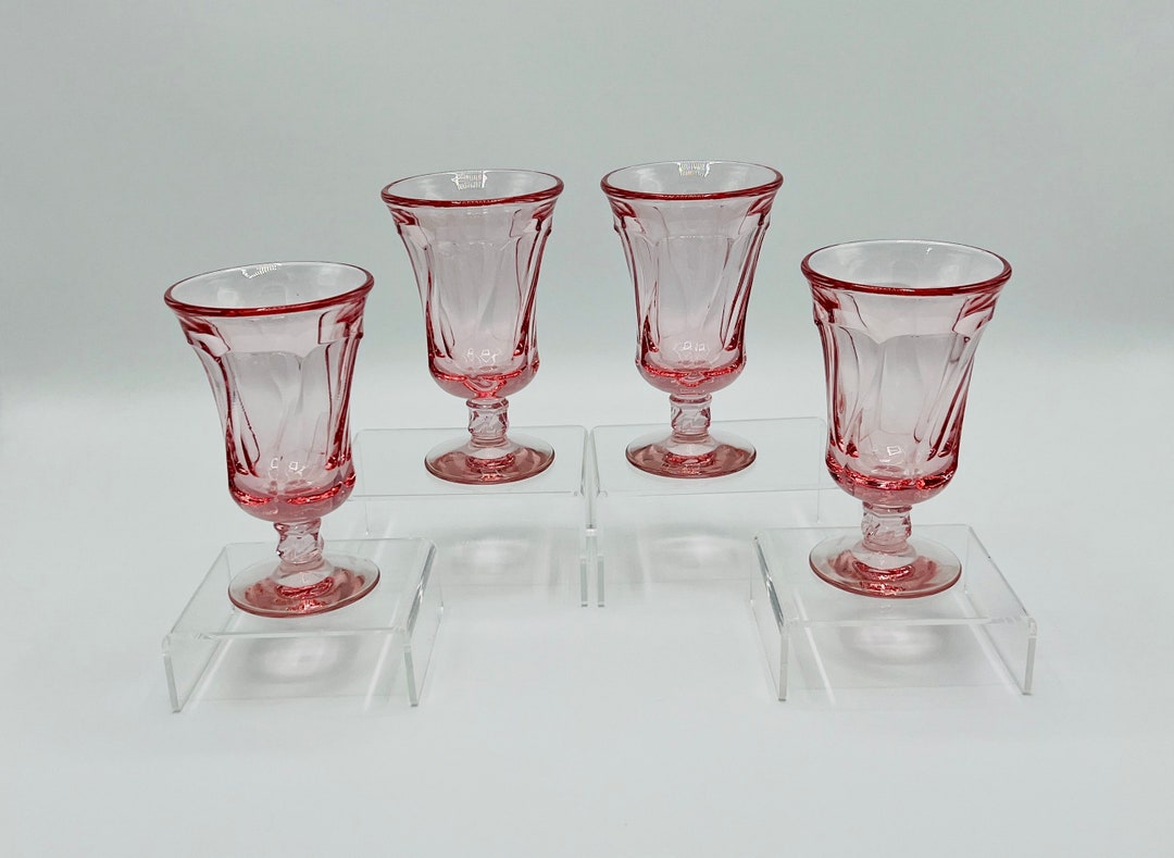 Jamestown Pink Juice Glasses by Fostoria, Set of 4 or Set of 3 Etsy