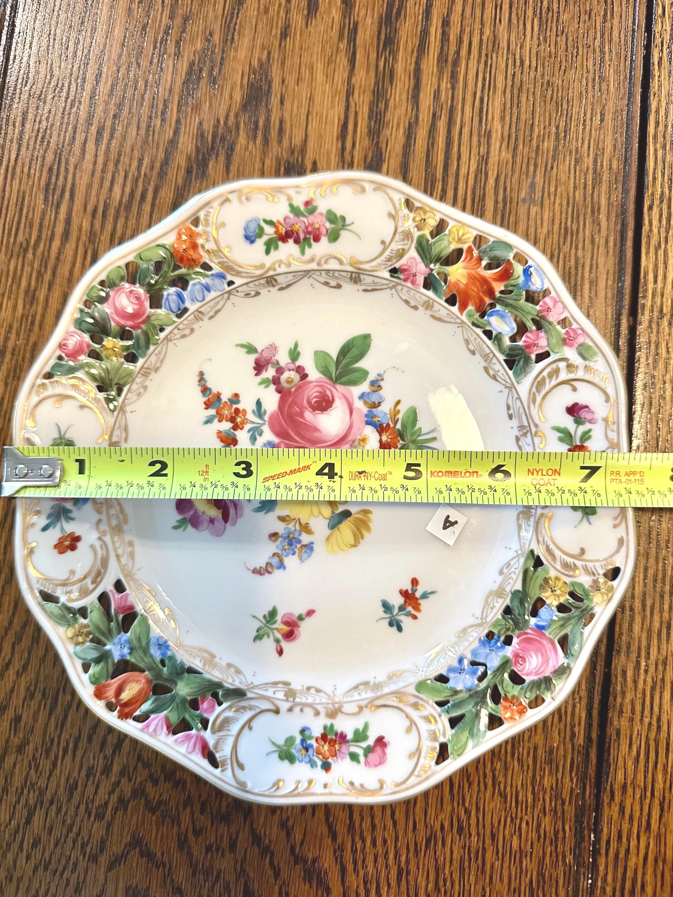 【Carl theime】プレート Carl Thieme Saxony Porcelain Hand Painted Plates, Original