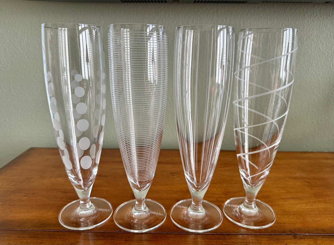 Cheers Pilsner Glasses by Mikasa Set of 4 Etsy