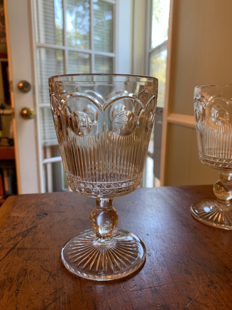 8oz U.S. Glass or BartlettCollins Manhattan Pattern Bullseye Etsy