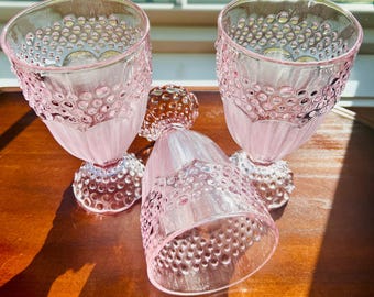 Emily’s Attic Pink Highballs, by Gorham Crystal, Sets of 2 or 3