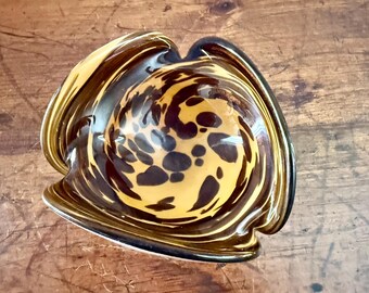Murano Style Tortoise Style Ashtray