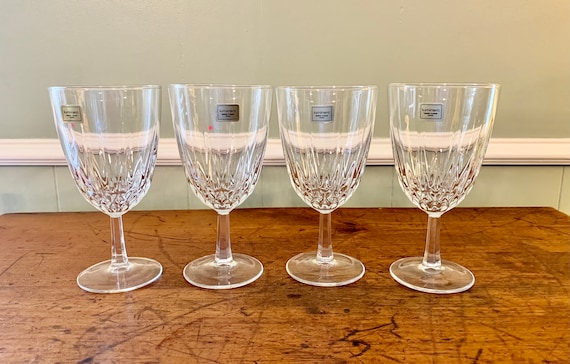 ajka wine glasses colored Cristal de Paris Nice Blue Small Wine Glass