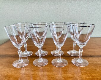 s Fostoria Engagement Platinum Trim #6092 Iced Tea Footed Tumbler s Fostoria Engagement Platinum Trim #6092 Iced Tea Footed Tumbler