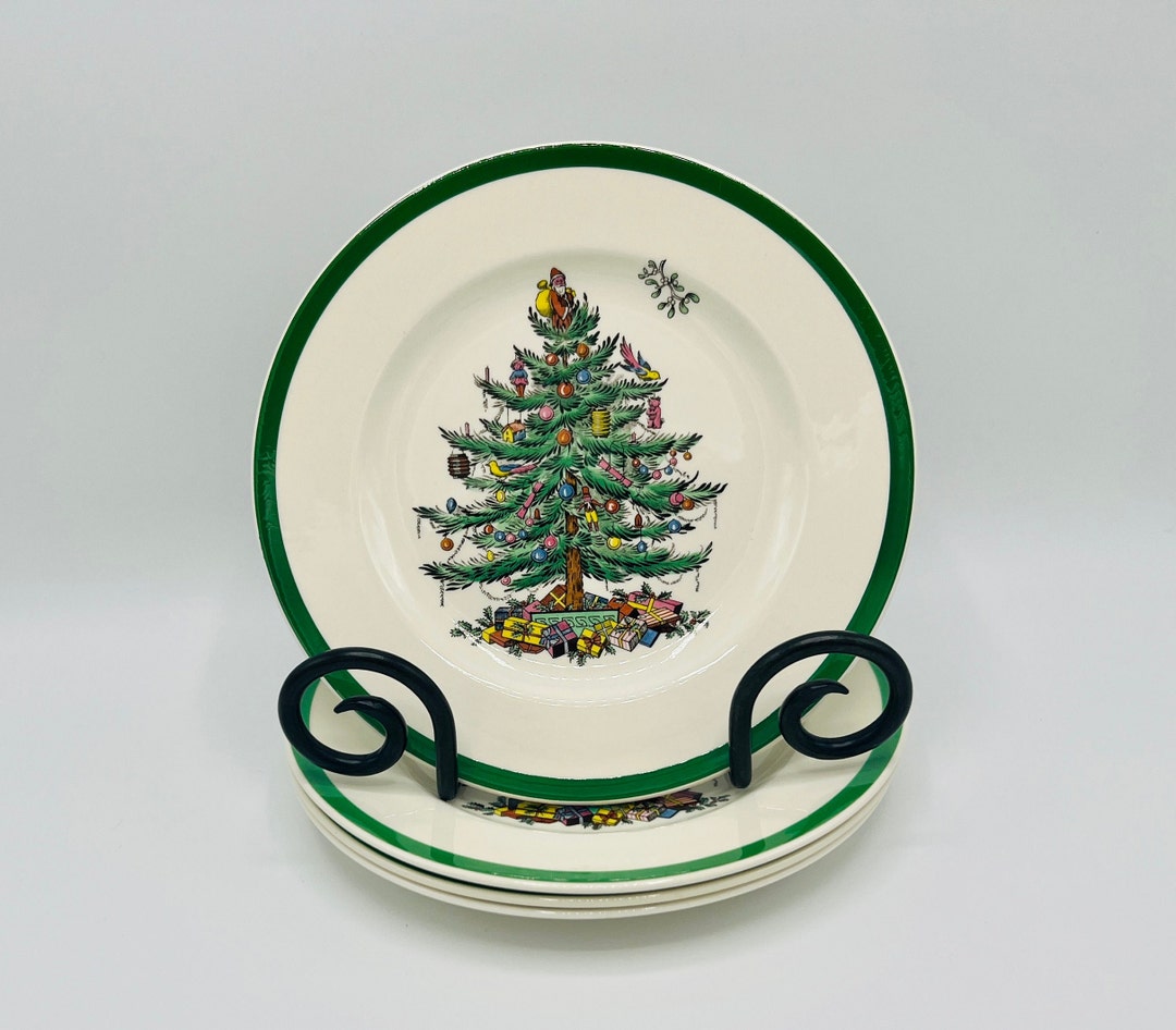 Spode Christmas Tree Dinner Plates Set of 4 Etsy