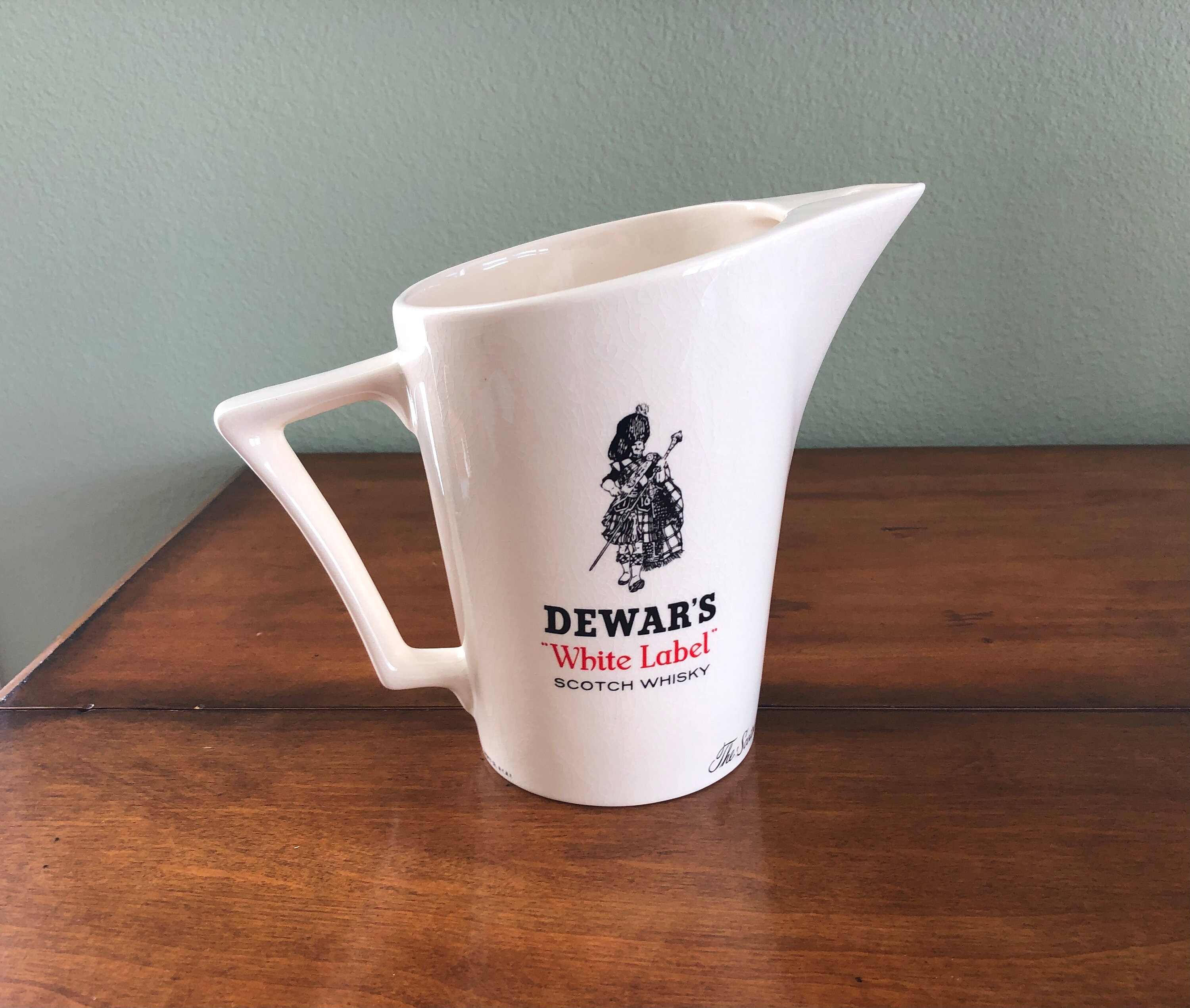 Dewar's White Label Scotch Whisky Water Jug made by Wade Etsy